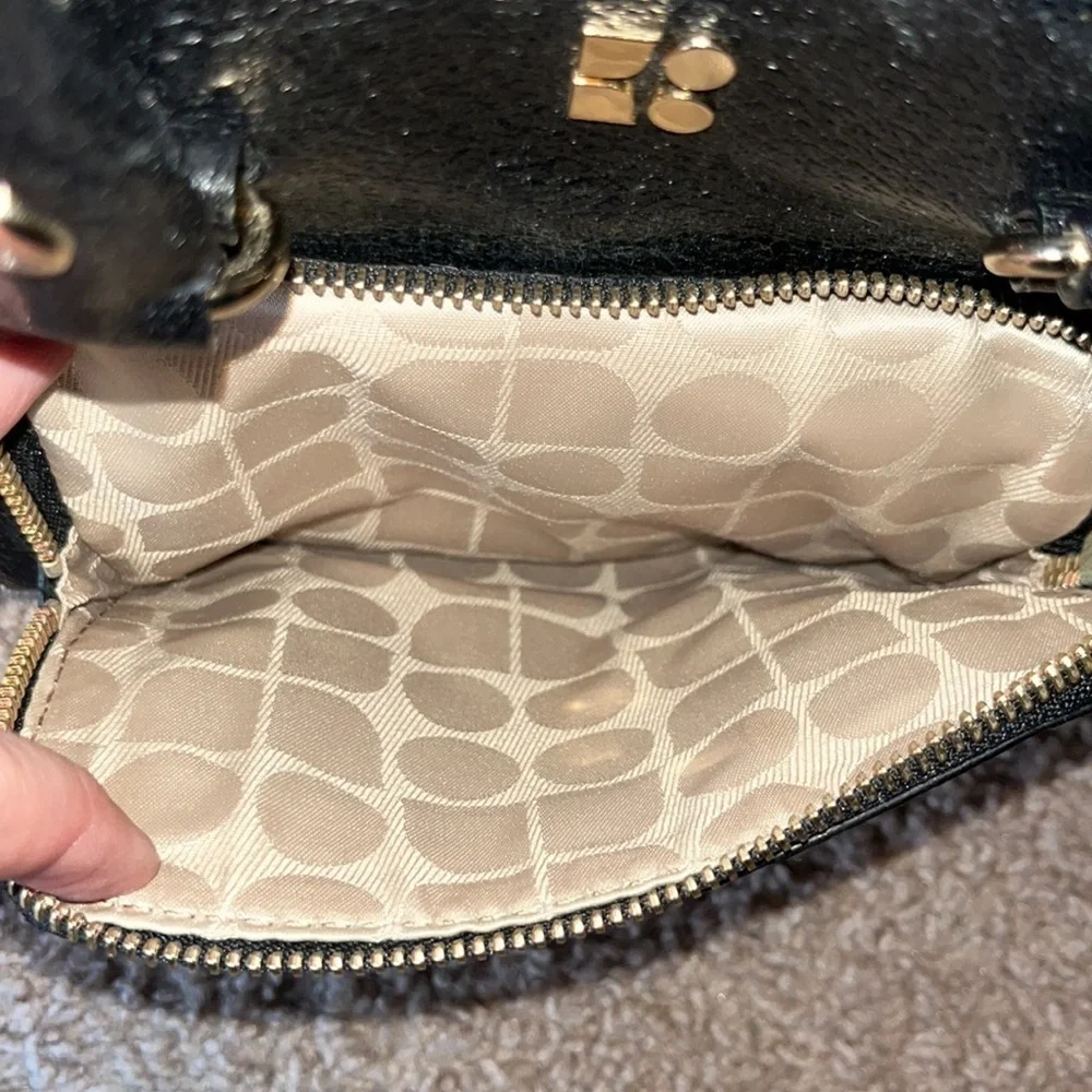 Kate spade Tarrytown Betty black pebbled leather satchel handbag NWOT